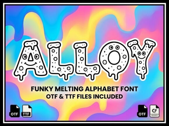 Alloy: A Psychedelic Typeface for Trippy and Tasty Designs