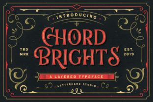 Chord Brights: A Vintage Layered Font for Retro Design