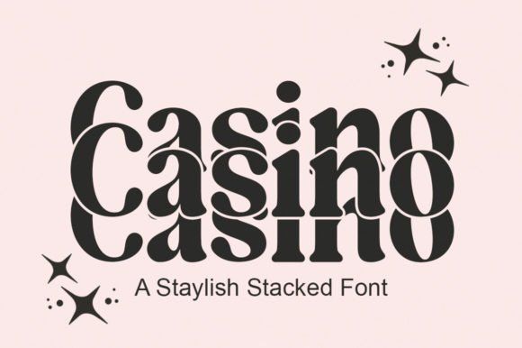 Create H1 From Casino: A Stylish Stacked Font for Modern Design