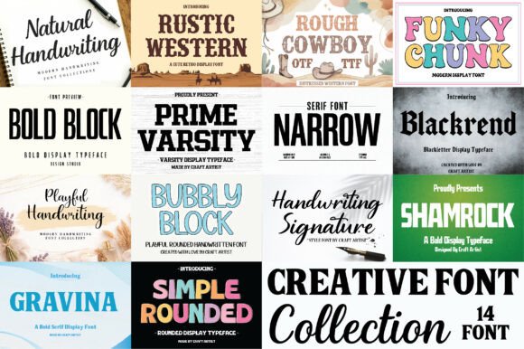 Creative Collection: A Versatile Font Bundle for Every Project