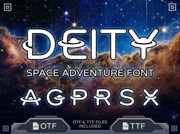 Deity: Galactic Typography for Cosmic Impact