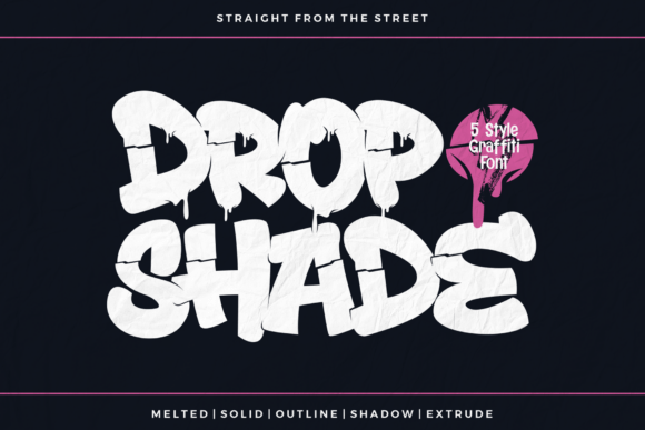 Dropshade Regular: Urban Graffiti Typography for Modern Design