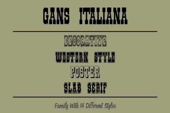 Gans Italiana: A Wood-Type Inspired Typeface Family