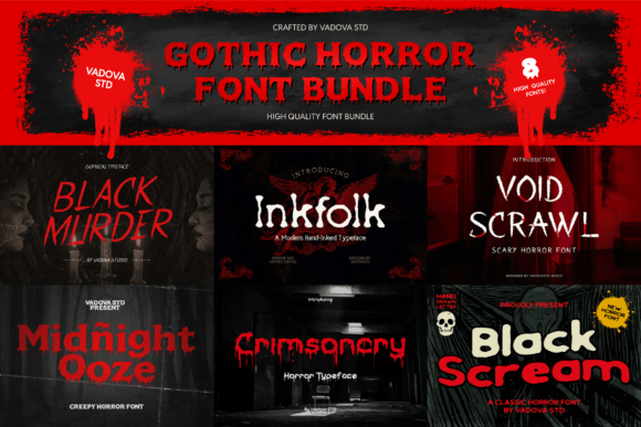 Gothic Horror Bundle: Fonts That Command Attention