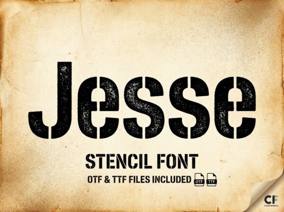 Jesse: The Bold Stencil Font for Industrial Grit