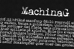 Machina G: A Typewriter Font for Modern Design