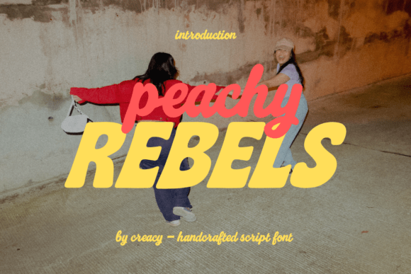 Peachy Rebels: A Bold Font Duo for Creative Design