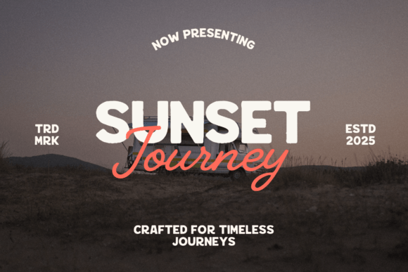 Sunset Journey Duo: A Warm Font Pairing for Creative Designs