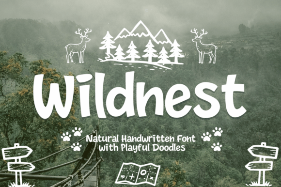 Wildnest: A Handcrafted Typeface for Outdoor Storytelling